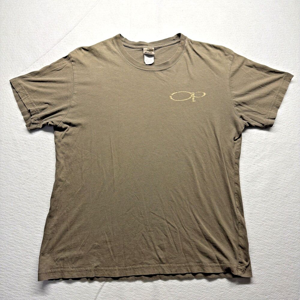 Vintage Y2K Ocean Pacific OP Logo Brown T-Shirt Faded Surf Skate Beach - Medium